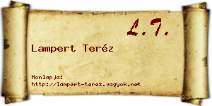 Lampert Teréz névjegykártya
